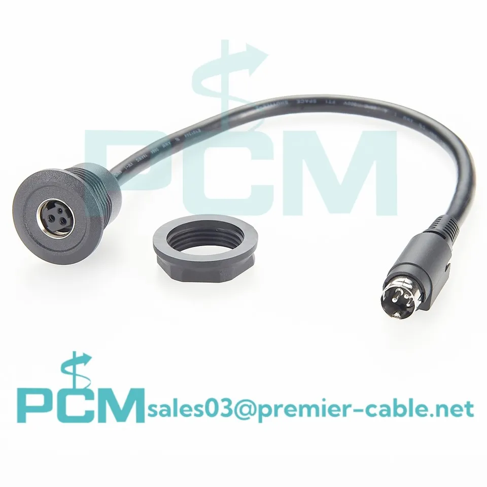 3-контактний роз'єм кабелю живлення DIN для кріплення на шасі