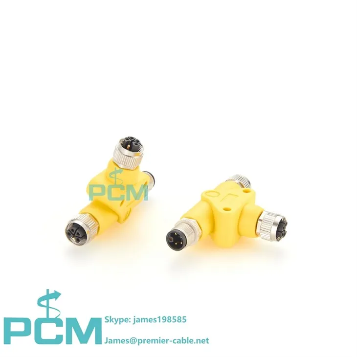 M12-L Coded Tee Adapter For TAP Connection